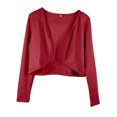 thumbnail image 1 of Bellella Cardigan pour Femmes, Chandail, Veste à Manches Longues, Haut Léger, Cardigan Ample à devant Ouvert, Chemisier pour Femmes, Rouge, P, 1 of 4