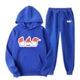 thumbnail image 1 of TIMIFIS Survêtement Bleu pour Homme 2 Pcs à Capuche, Ensemble de Sport Athlétique, Chandail à Enfiler Décontracté pour Course Jogging, Ensemble de Tenue de Sport SetsFall, 1 of 8