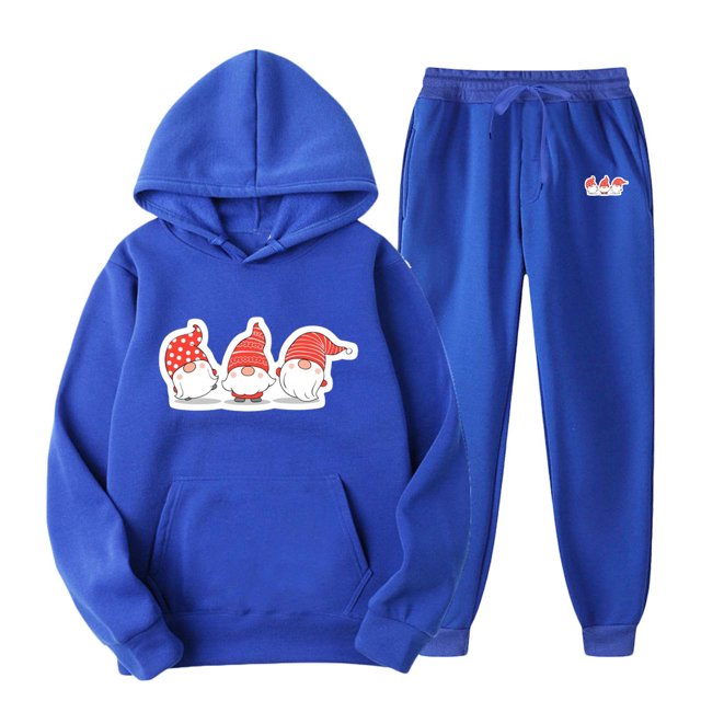 TIMIFIS Survêtement Bleu pour Homme 2 Pcs à Capuche, Ensemble de Sport Athlétique, Chandail à Enfiler Décontracté pour Course Jogging, Ensemble de Tenue de Sport SetsFall