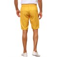 thumbnail image 3 of INSPIRE CHIC Men's Shorts Plaid Pattern Straight Fit Comfort Flat Front Checked Shorts 32 Yellow, 3 of 6