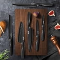 thumbnail image 2 of Hecef 6-Piece Stainless Steel Chef Cooking Knife Set with Blade Sheaths, Dishwasher Safe, 2 of 12