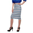 thumbnail image 2 of Moomaya Jupe Imprimée Longueur Genou pour Femmes Grande Taille Jupe en Poly Spandex, 2 of 6