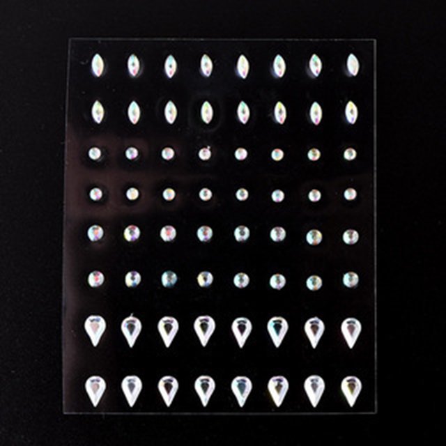 TFixol Acrylic Crystal Eye Stickers, Glitter Face Gems, MX-30 Rhinestone Decals for Makeup, 95x90mm