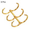 thumbnail image 3 of Unique Bargains 0.79' Dia. 3 Circle Detachable Metal Binder Rings Loose Leaf Rings, Gold Tone 6 Pack, 3 of 6