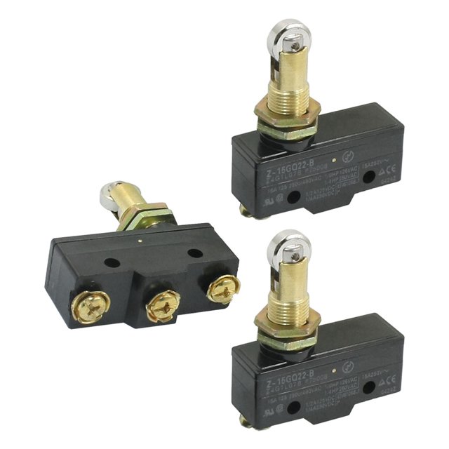 Unique Bargains 3 Pcs Z-15GQ22-B Support de Panneau SPSD Rouleau Plongeur Interrupteur de Limite de Base 12mm