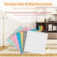 thumbnail image 4 of Gray 70x77cm PE Foam Self Adhesive 3D Wall Stickers Wallpaper, 4 of 8
