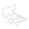 thumbnail image 2 of CorLiving Celeste Modern Upholstered Adult King Bed Frame with Headboard, Box Spring Required, Light Grey, 2 of 7