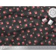 thumbnail image 2 of Soimoi Tissu en Rayonne Feuilles & Roses Imprimés Floraux au Mètre 42 Pouces de Large, 2 of 3