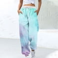 thumbnail image 1 of Pants for Women, Women Fashion Color Blocked Printed Drawstring Pants, 1 of 5