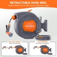 thumbnail image 4 of AKDSteel Wall Mounted Water Hose Reel – Automatic Rewind, 180° Swivel Bracket, Any Length Lock, Includes 9-Function Sprayer Nozzle for Outdoor Use, 4 of 9
