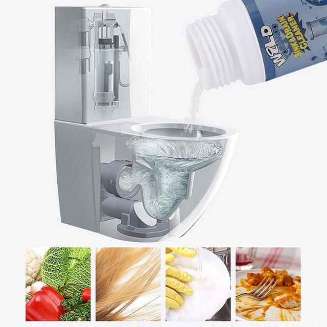 TIMIFIS Powerful Drains Cleaner Powder Cleaning, Sink and Drains Clog Remover Cleaner with Cleaning Cloth, Drains Maintenance Cleaner Breaks Down Grease, Paper, Oil