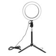 thumbnail image 1 of Dimmable Ring Light, LED Aluminium Alloy Camera Ring Light, 3200K-5500K 20cm Dimmable  Vlogging Photo Photography For Makeup Video Live Stream, 1 of 8