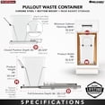 thumbnail image 4 of Rev-A-Shelf Pull Out Trash Can 35 Qt for Kitchen Cabinets, Blue, RV-12KD-22C-S, 4 of 10
