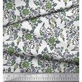 thumbnail image 2 of Soimoi Rayon Fabric Leaves & Floral Block Print Fabric by The Yard 42 Inch Wide, 2 of 3