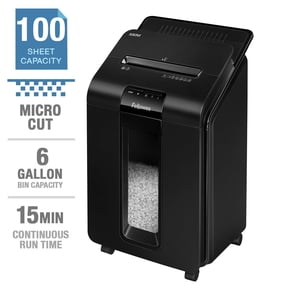 Fellowes AutoMax 100M 100-sheet Déchiqueteuse à micro coupe automatique