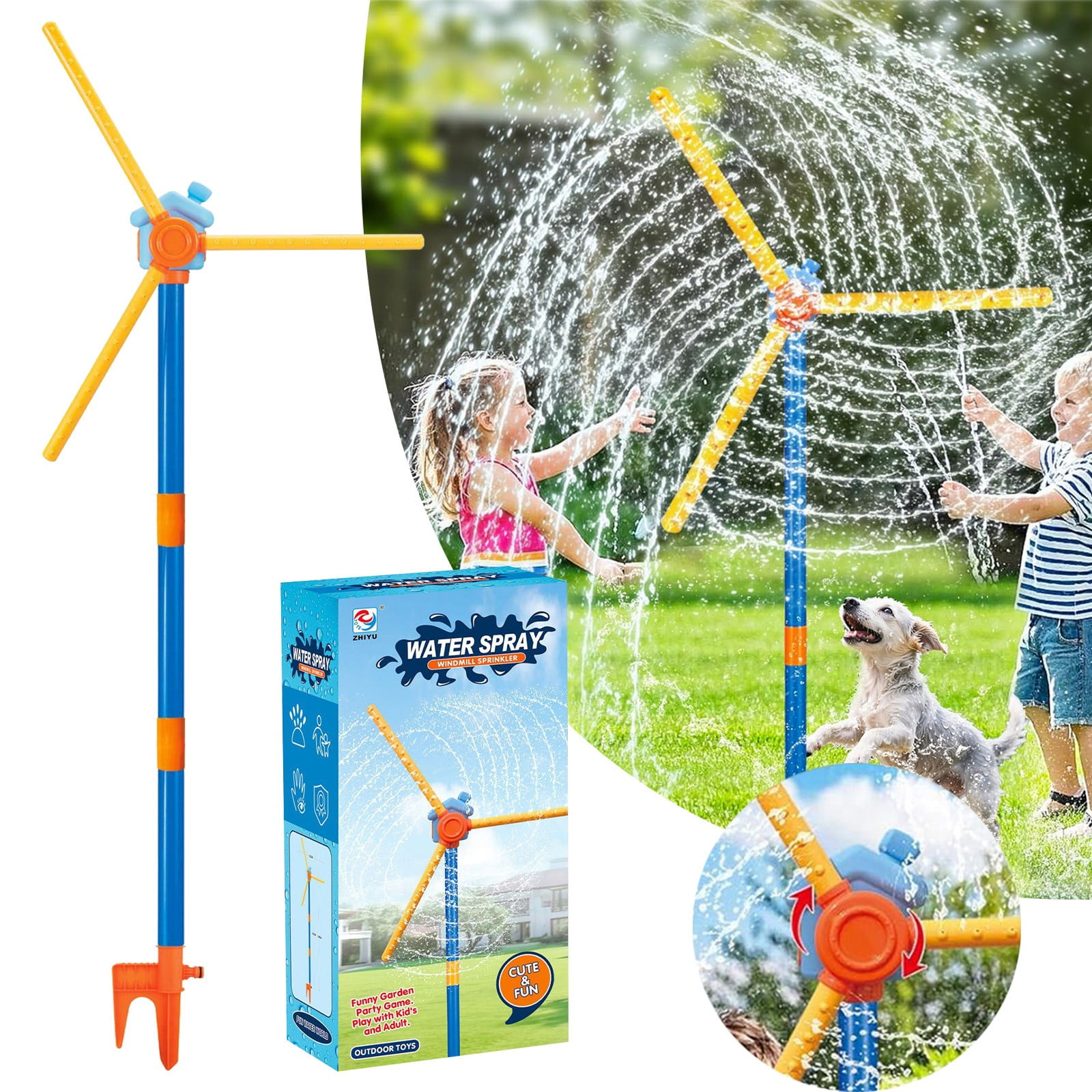 Arroseur Rotatif Enfant – Pulvérisateur D'Eau 360° – Jeu D'Eau Jardin – Dès 3 Ans