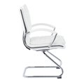 thumbnail image 4 of Office Star Guest Faux Leather Chair in White with Chrome Base, 4 of 5