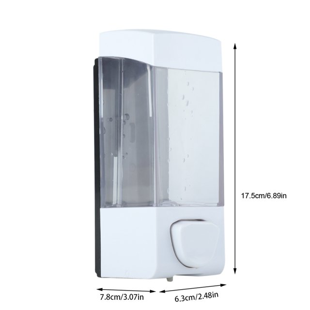 Lotion Dispenser, 350ml Plastic Wall Mounted Lotion Dispenser Box Holder Transparent Container Easy Manual Operation for Bathroom Public Toilet