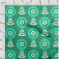 thumbnail image 3 of oneOone Polyester Spandex Sea Green Fabric Asian Block Floral Craft Projects Decor Fabric Printed By The Yard 56 Inch Wide, 3 of 4