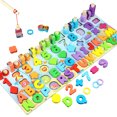 thumbnail image 1 of Matching Puzzles 6 in 1 Number Shape Letter Sorting Toy Fishing Toy Learning Toy, 1 of 9
