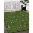 thumbnail image 3 of Ahgly Company Tapis d'Intérieur Lavable en Machine Carré Transitionnel Vert Lime Foncé, 3 Pieds Carré, 3 of 7