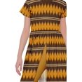 thumbnail image 4 of Moomaya Robe Tunique à Fente avant pour Femmes, Manches Courtes, Kurti Imprimée, Tenue d'Été, 4 of 5
