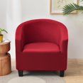 thumbnail image 4 of Thick Armchair Slipcovers for Living Room, Chair Covers Polyester Stretch Sofa Slipcover for Anti Slip Furniture Protector, Machine Washable Red (Only Cover Not Chair), 4 of 8