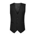 thumbnail image 3 of Qertyioot Independence Day Men Solid Fashion Retro Have Pockets Button V-neck Tanks Tops Blouse, 3 of 10