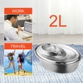 thumbnail image 3 of 2L Stainless Steel Cat Water Fountain, Super Quiet Adjustable Water Flow Automatic Pet Water Drinking Dispenser (67oz), 3 of 9