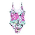 thumbnail image 1 of MIASHUI Girls One Piece Swimsuit Cute Swimwear Sport Bathing Suits,Pink,7-8 Years, 1 of 4
