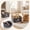 🌻Dark Gray_Base#980, variant on Pet Storage Organizer Basket with Wooden Handles for Toys Treats Food Bags and Supplies
