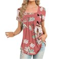 thumbnail image 1 of Pompotops T-Shirt Décontracté à Manches Courtes Imprimé Mode pour Femmes, 1 of 5