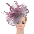 thumbnail image 1 of Women Hat Headwear Church Feather Clip Fascinators Hat Wedding Party Cap For, 1 of 4