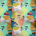 thumbnail image 1 of oneOone Rayon Aquamarine Green Fabric Abstracts Sewing Material Print Fabric By The Yard 56 Inch Wide, 1 of 5