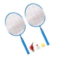thumbnail image 4 of 1 Set Badminton Rackets Kids Badminton Training Tool Outdoor Sports Playing Toy Set with Three Balls (Blue), 4 of 8