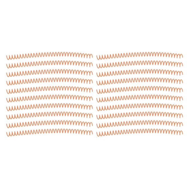 Spiral Binding Coil, Easy Cutting Sheet Binding Comb Plastic 20Pcs For Page Orange