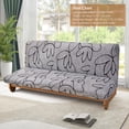 thumbnail image 4 of Lipstore Stretch Elastic Armless Couch Cover Folding Futon Slipcover Home Decor (Only Cover), 4 of 12