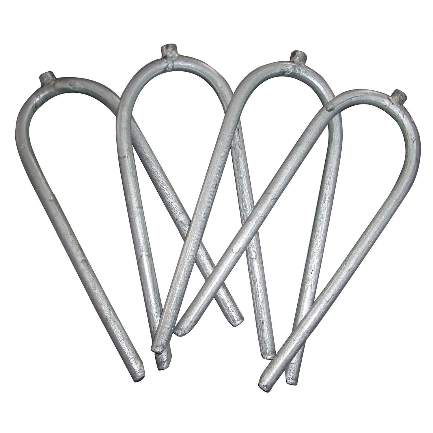 SKYWALKER TRAMPOLINES Wide Step Outdoor Trampoline Ladder, 2 Step Universal Hook, U - Shaped, 4 Pack, Heavy Duty Wind Stakes