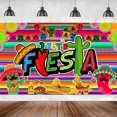 thumbnail image 1 of May 5th Mexican Carnival Background Fabric Banner Colorful Stripes Mexican Party Background Fabric, 1 of 5