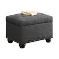 thumbnail image 3 of Convenience Concepts Designs4Comfort Pouf de Rangement 5e Avenue, Tissu Gris, 3 of 4
