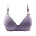 thumbnail image 1 of IROINID Reduced Push Up Bra for Women Solid Color Comfortable Hollow Out Push Up Bra Underwear No Rims,Purple, 1 of 9