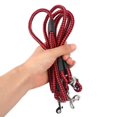 thumbnail image 2 of Pet Dog 3 Way Nylon Woven Coupler Traction Leash 3 Small Dogs Walking Leader, 2 of 8