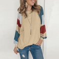 thumbnail image 3 of Womens Plus Size Tops Casual Long Sleeve Crew Neck Striped Loose Fit Tunic Tops, 3 of 6