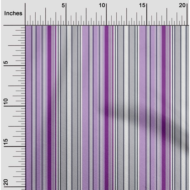 oneOone Tissu Popeline de Coton Multicolore à Rayures BTY 42 Pouces de Large