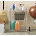 thumbnail image 4 of Étagère à 3 niveaux petite Supreme Whitmor, organisateur de rangement compact en acier chromé pour cuisine, salle de bain et bureau, 4 of 5
