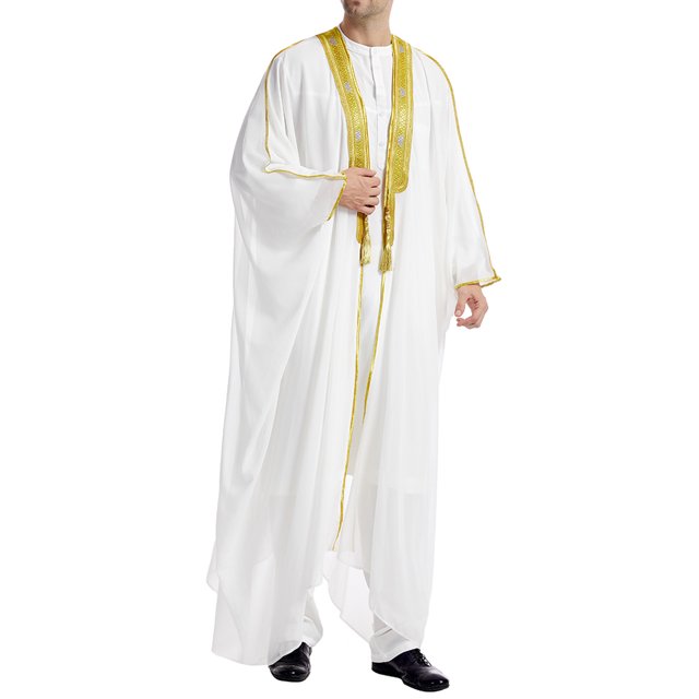 Long Sleeve Shirts for Men,Mens Muslim Robe Arab Middle Robe Long Style Long Sleeve Embroidered Long Shirt Casual Robe Overhang,Mens Long Sleeve Shirt,Mens Shirts Long Sleeve