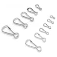 thumbnail image 4 of jinwen 100Pcs Stainless Steel Clasp Snap Hook Buckle Key Chain Lanyard Clip 20mm 20mm, 4 of 8