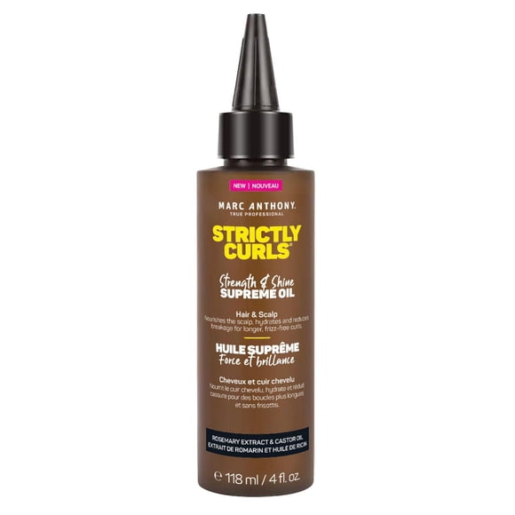Marc Anthony Strictly Curls™ Strength & Shine SUPREME OIL - Scalp & Hair Oil - Nourishes Scalp & Strengthens Hair - For Curly Hair - 4 Fl Oz