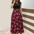 thumbnail image 1 of Jusqu'à 65 % de Rabais! Robes d'Été Mode pour Femmes 2024 Grande Taille Teinture sur Nœuds Colorées Longues à Imprimé Floral Robes Plage Décontractées Maxi Robe d'Été, 1 of 6