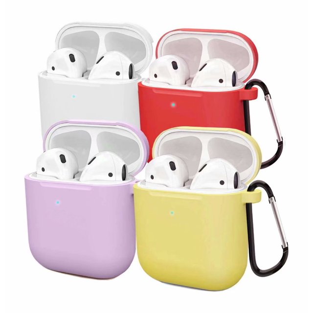 Compatible AirPods Case Cover Silicone Protective Skin for Apple Airpod 1 2 Case (4 Pack)